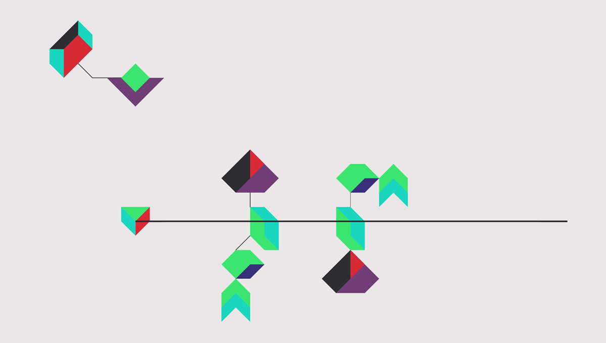 A modular musical patch in BlokDust