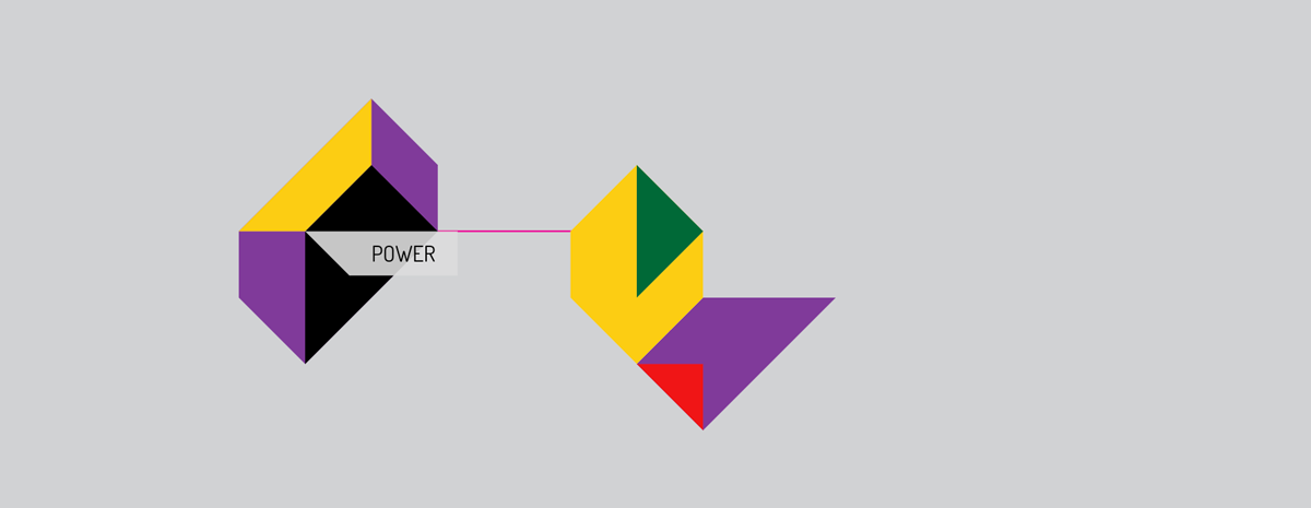 Power and interaction blocks connected in BlokDust
