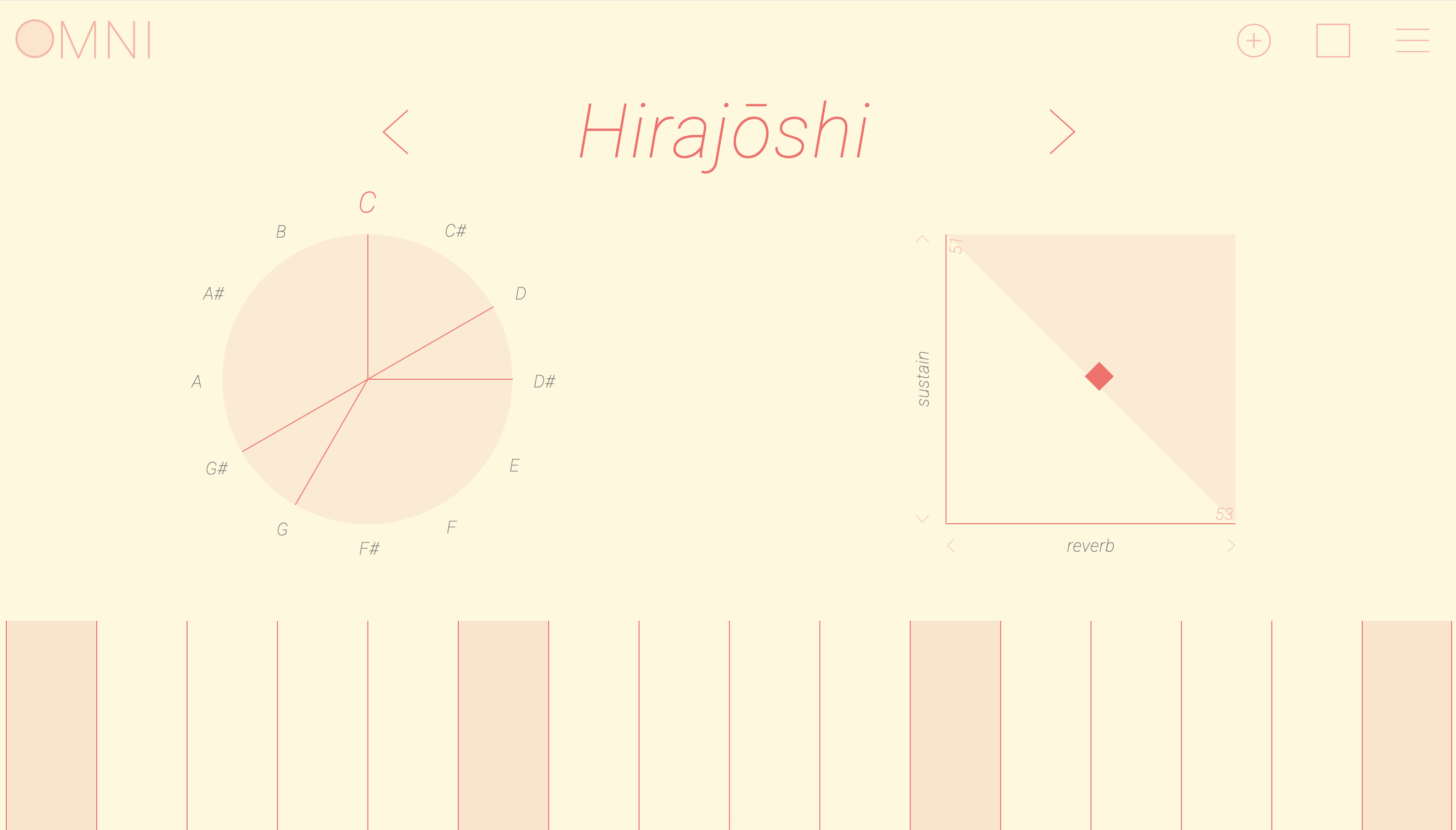 Omni scale, pitch constellation and effects interface